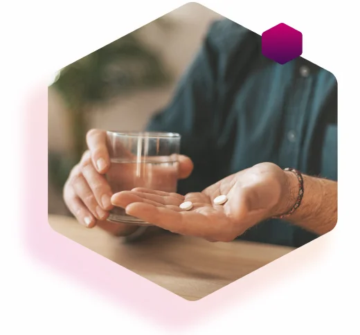 Handfläche mit unterschiedlichen Diabetes Medikamenten (Antidiabetika) Handfläche mit unterschiedlichen Diabetes Medikamenten (Antidiabetika)
