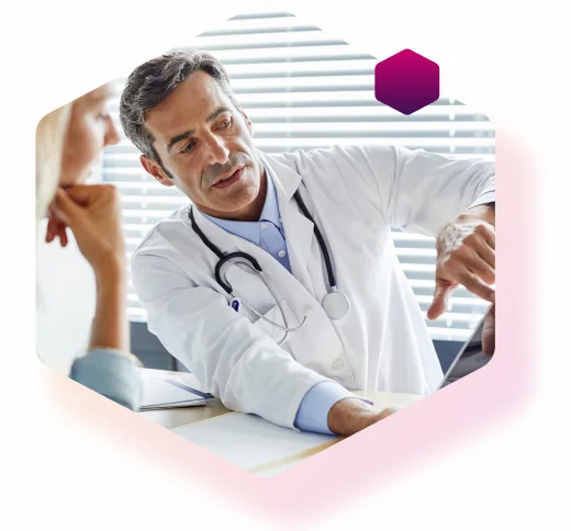 Ursachen von Diabetes Typ 2: Arzt erklärt Patientin wie man Diabetes bekommt Ursachen von Diabetes Typ 2: Arzt erklärt Patientin wie man Diabetes bekommt